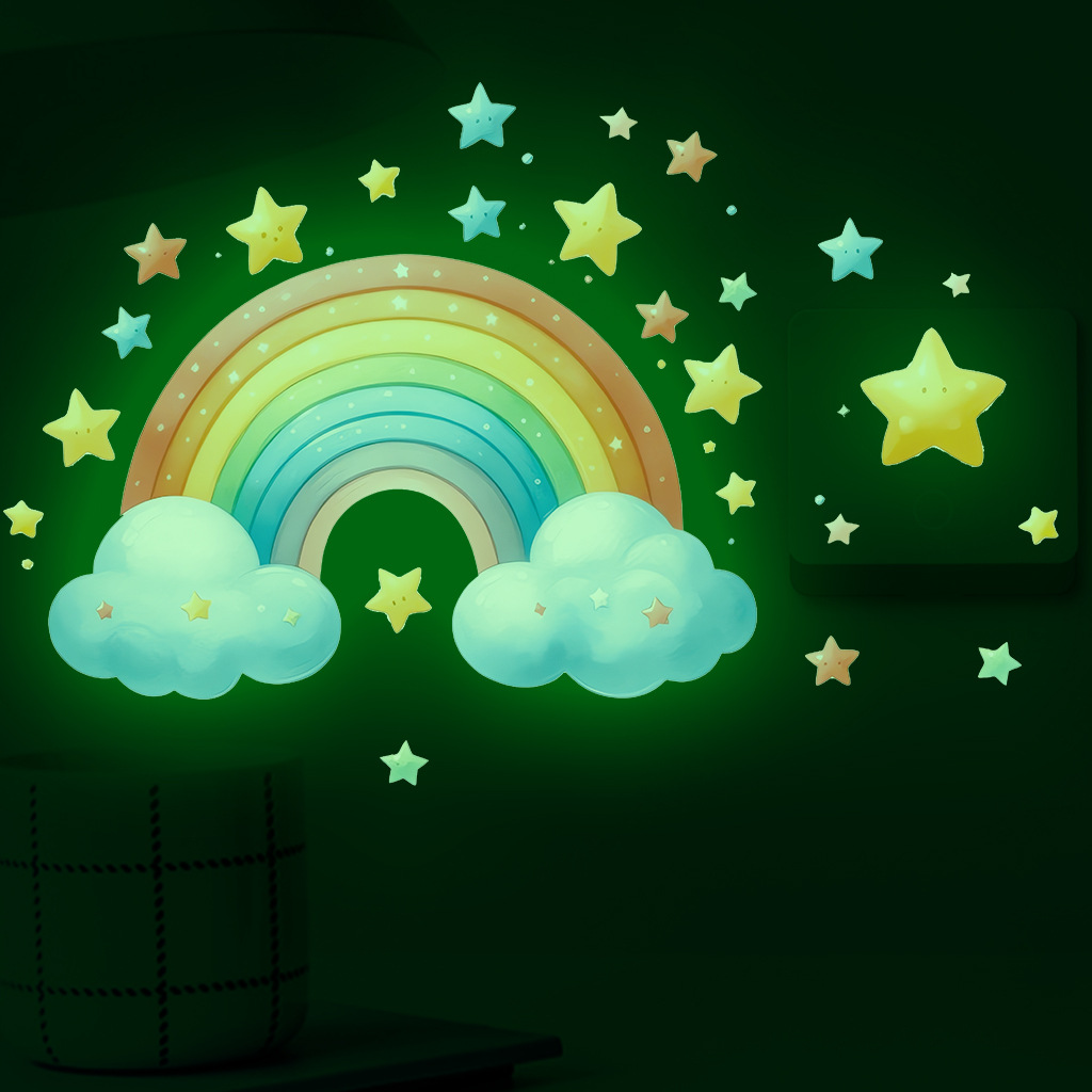 Cartoon Rainbow Luminous Wall  – обзор и цена Baby Nursery Diy