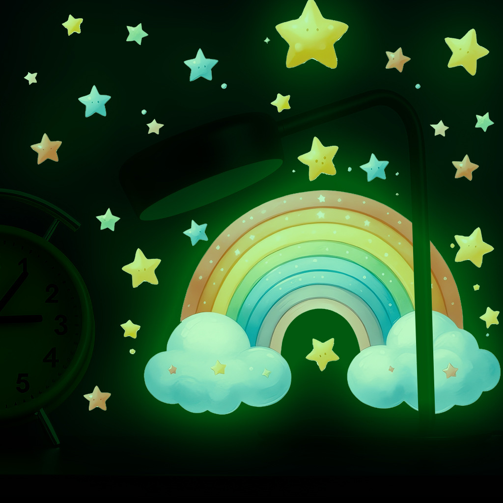 Cartoon Rainbow Luminous Wall  – обзор и цена Baby Nursery Diy