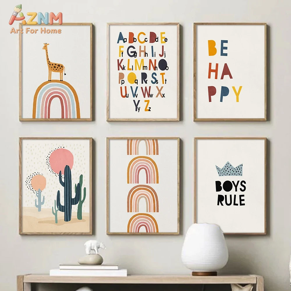 Rainbow Alphabet Poster Educat – обзор и цена Baby Nursery Pictures