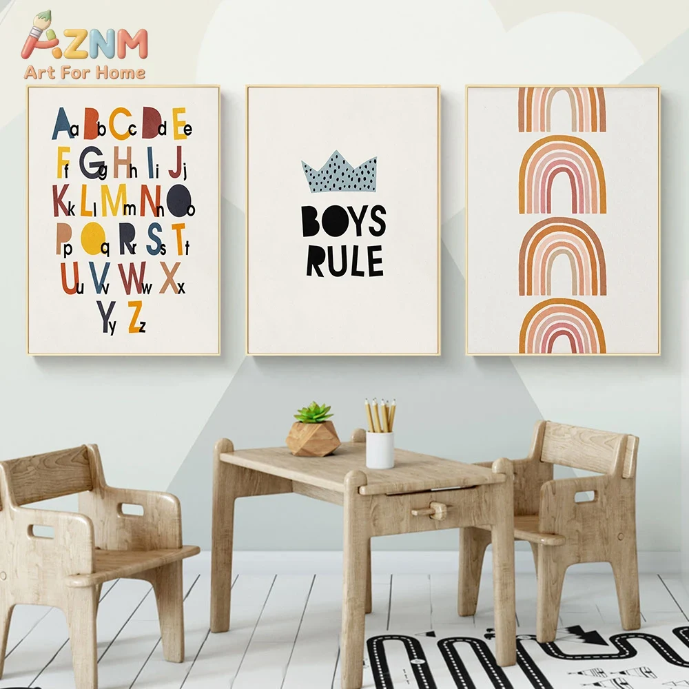 Rainbow Alphabet Poster Educat – обзор и цена Baby Nursery Pictures