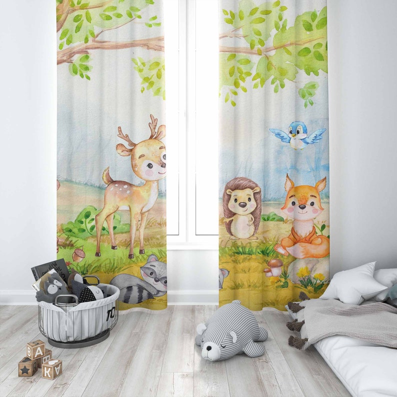 Woodland Animals Curtains Kids – обзор и цена Baby Nursery Youtube