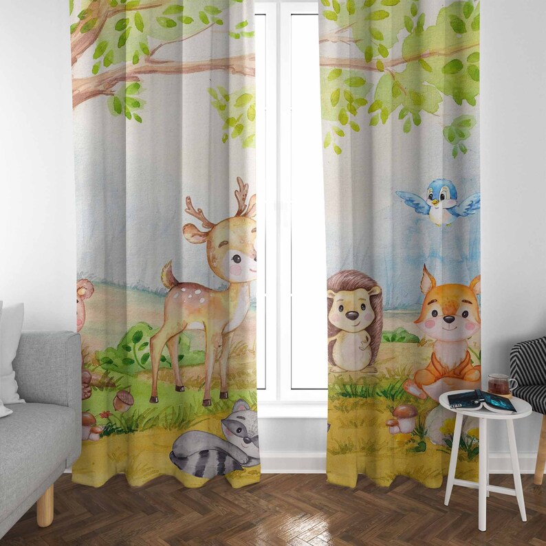 Woodland Animals Curtains Kids – обзор и цена Baby Nursery Youtube