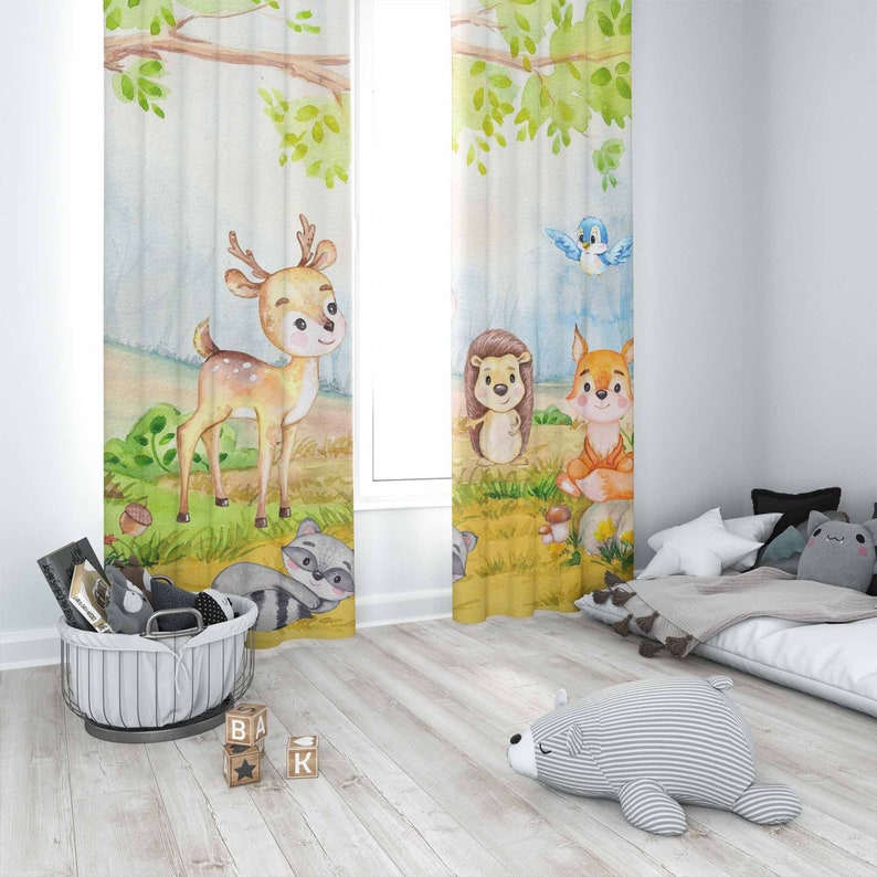 Woodland Animals Curtains Kids – обзор и цена Baby Nursery Youtube