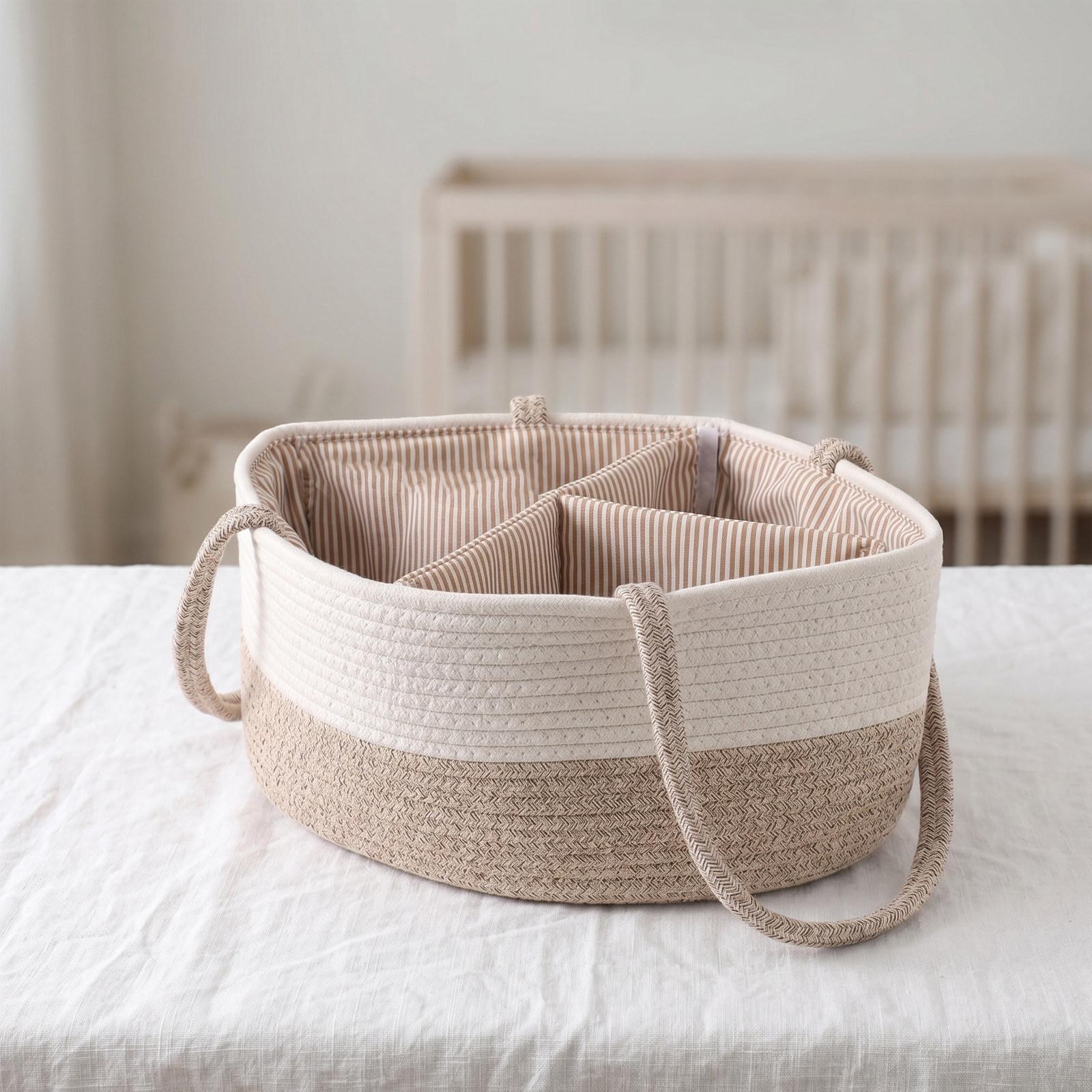 Portable Diaper Caddy Cotton R – обзор и цена Baby Nursery Organizer