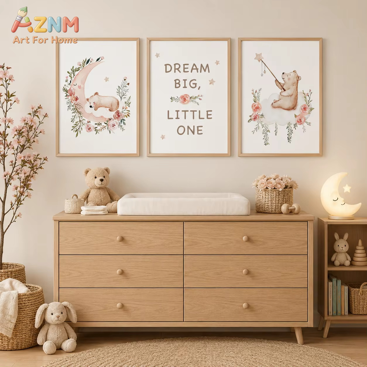 AZNM Nursery Flower Wall Art,  – обзор и цена Baby Boy Nursery Quotes