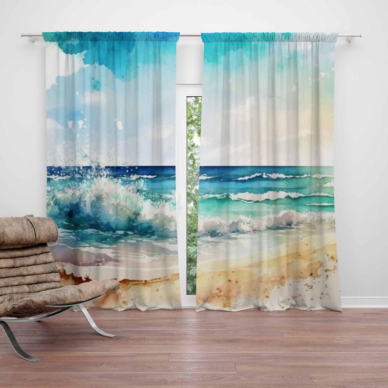 Sea Wave Curtains Ocean Nature – обзор и цена Baby Nursery Youtube