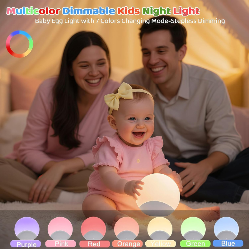 Baby Night Light with Stepless – обзор и цена Baby Nursery Egg Light