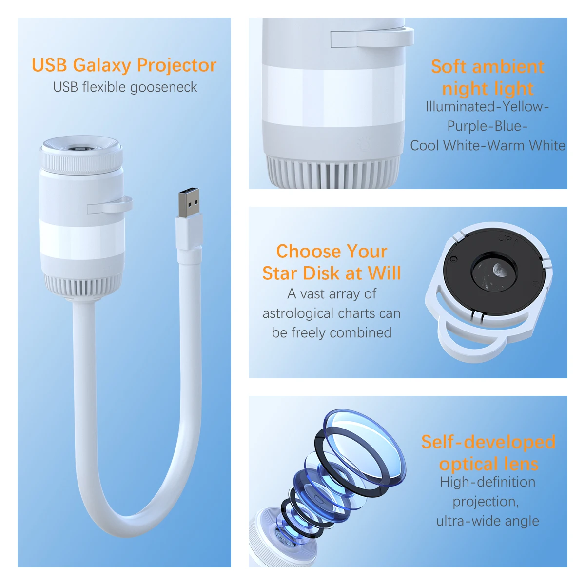 NEW Car Ambient Light 2-in-1 G – обзор и цена Night Light Projector Stars