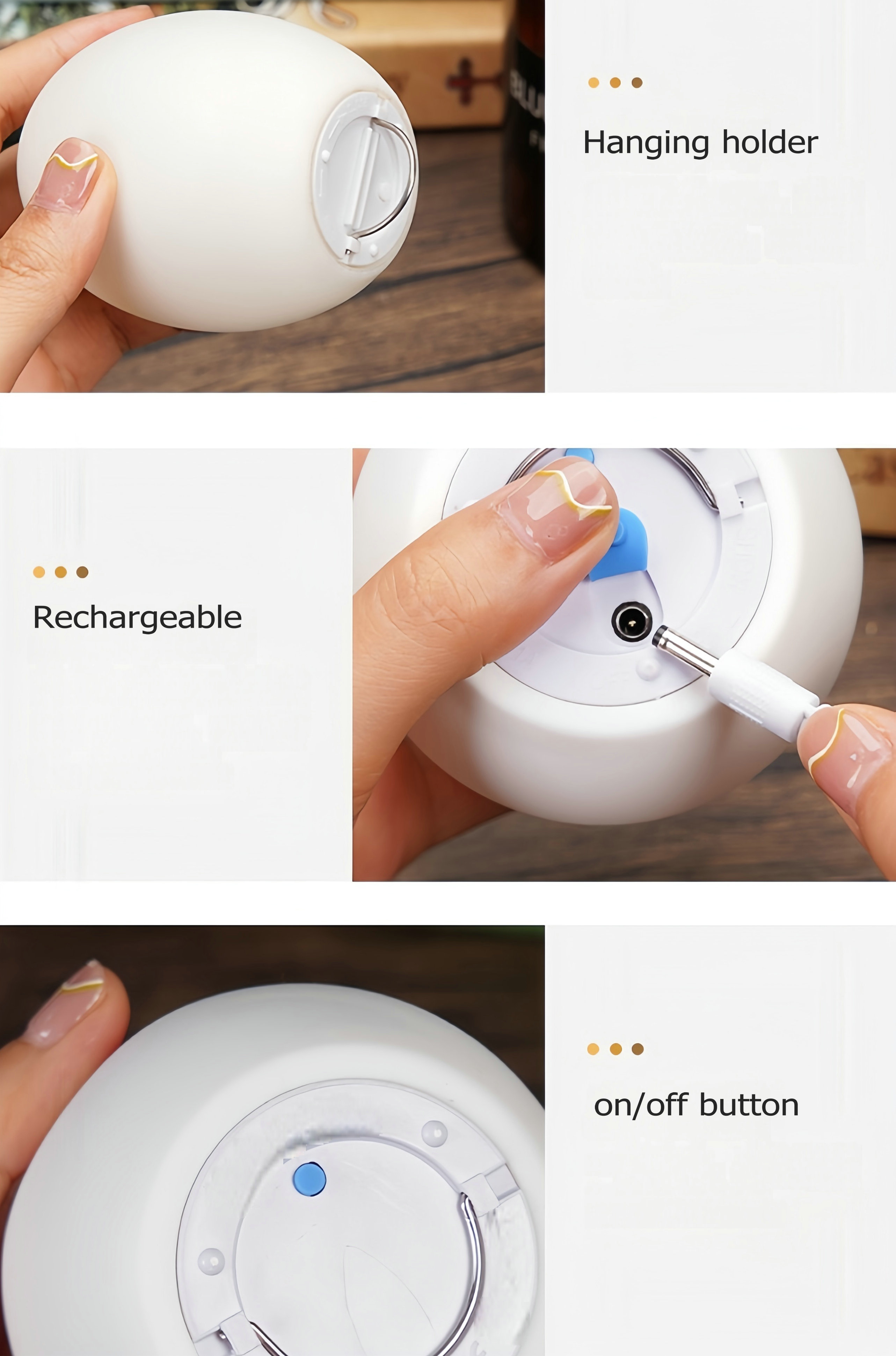 Baby Night Light Rechargeable  – обзор и цена Baby Nursery Egg Light