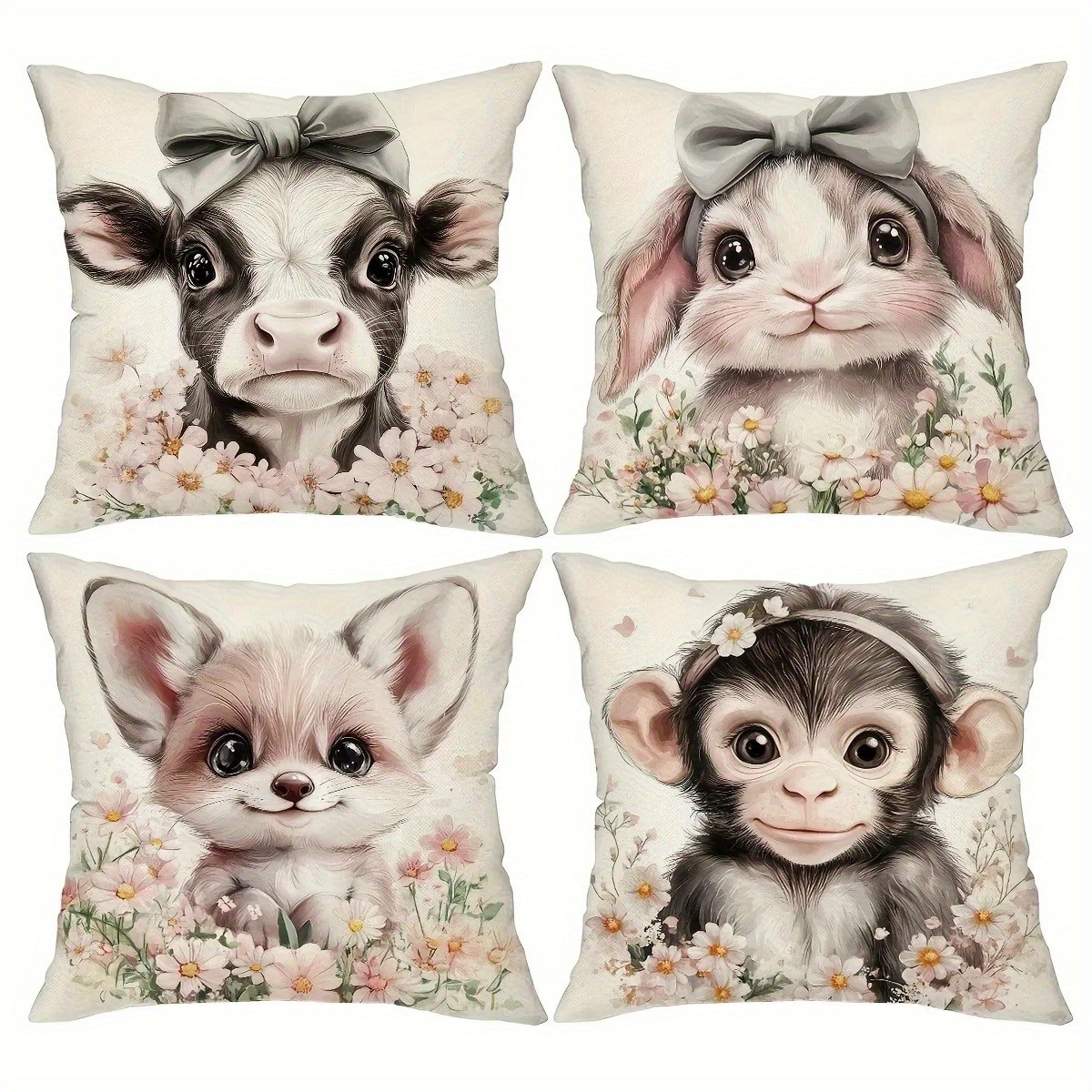 Cute Baby Farm Animal Throw Pi – обзор и цена Baby Nursery Pillow