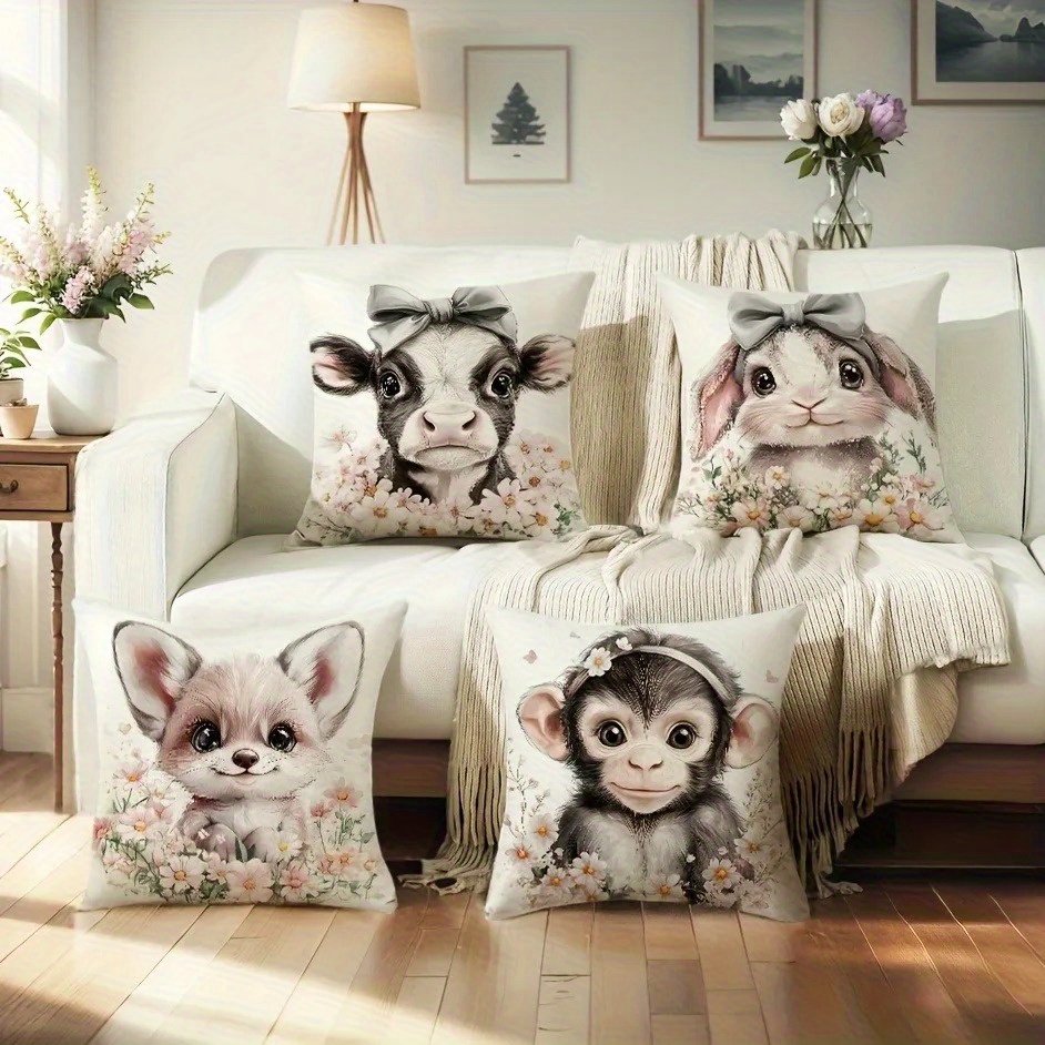 Cute Baby Farm Animal Throw Pi – обзор и цена Baby Nursery Pillow