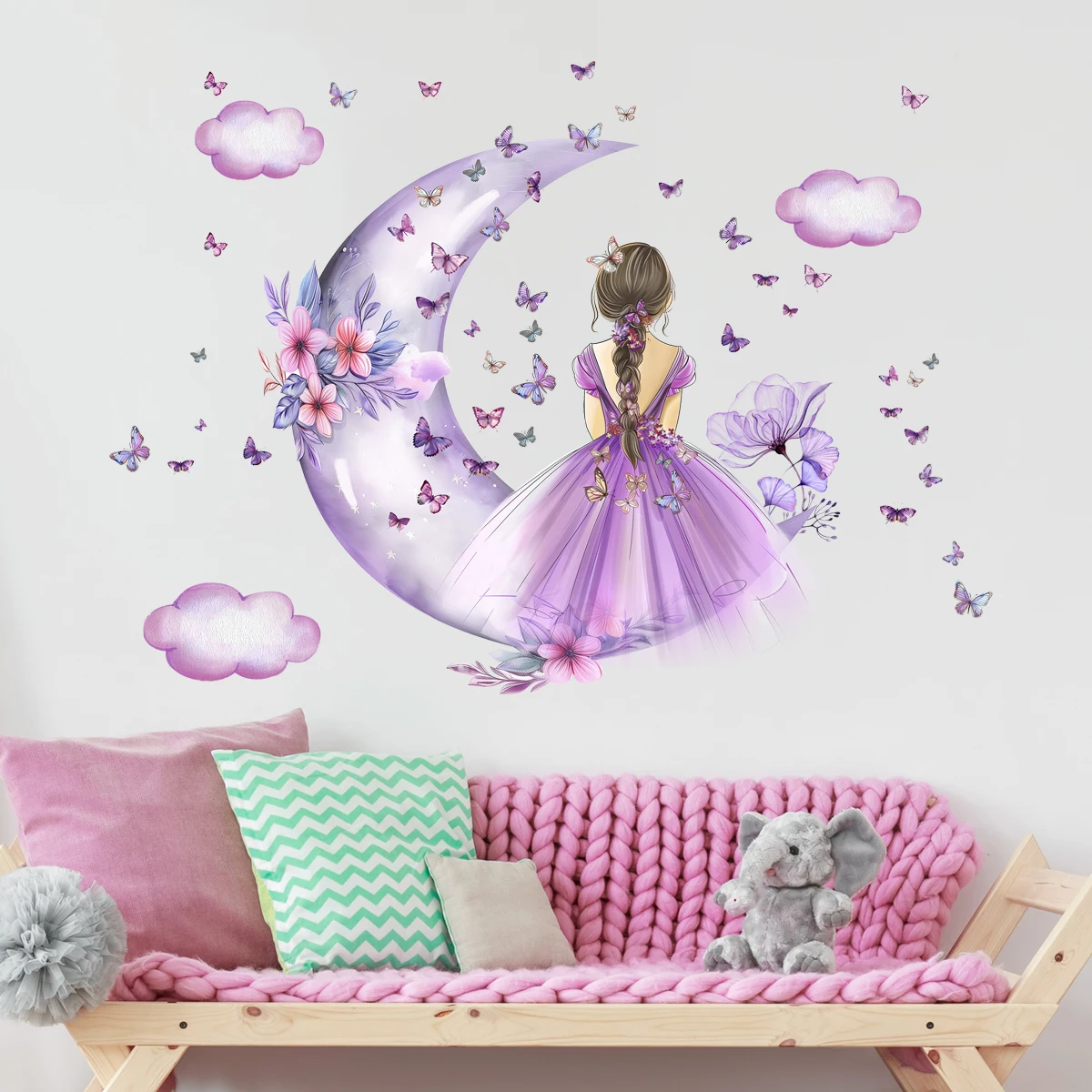 Girl Moon Butterflies Wall Sti – обзор и цена Baby Nursery Ideas Girl