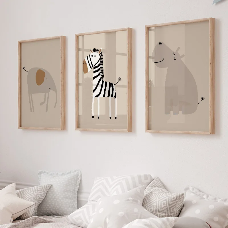 1PC Frameless Lion Tiger Eleph – обзор и цена Baby Nursery Elephant