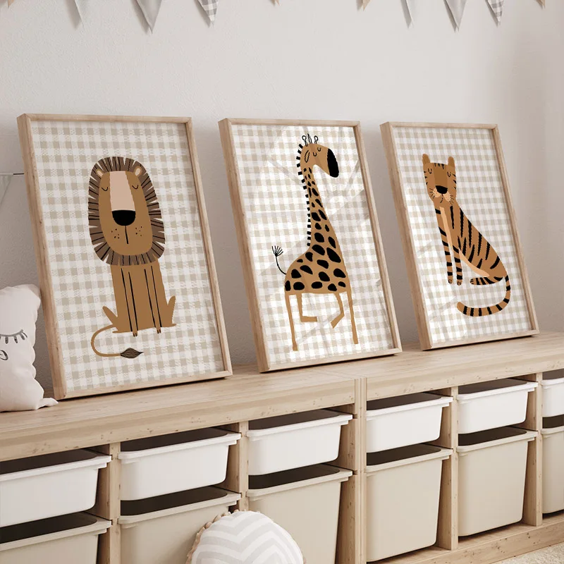 1PC Frameless Lion Tiger Eleph – обзор и цена Baby Nursery Elephant