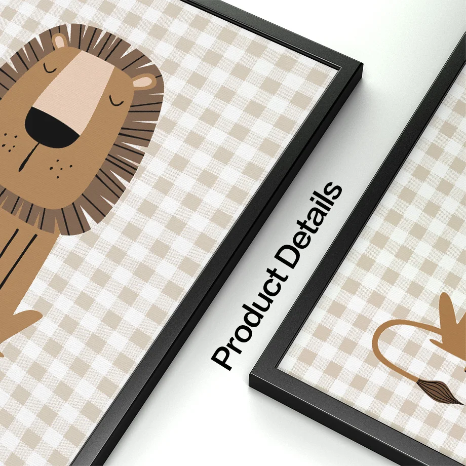 1PC Frameless Lion Tiger Eleph – обзор и цена Baby Nursery Elephant