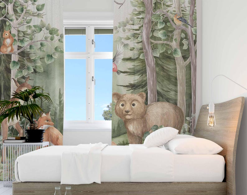 Woodland Animals Curtains Kids – обзор и цена Baby Nursery Youtube