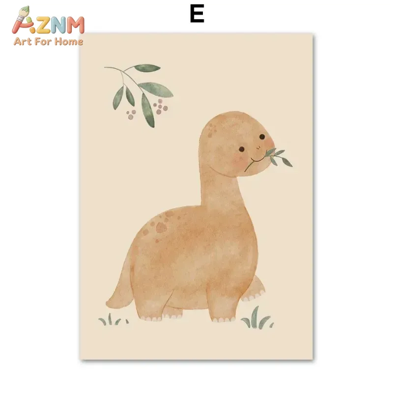 AZNM Neutral Watercolor Dinosa – обзор и цена Baby Nursery Elephant