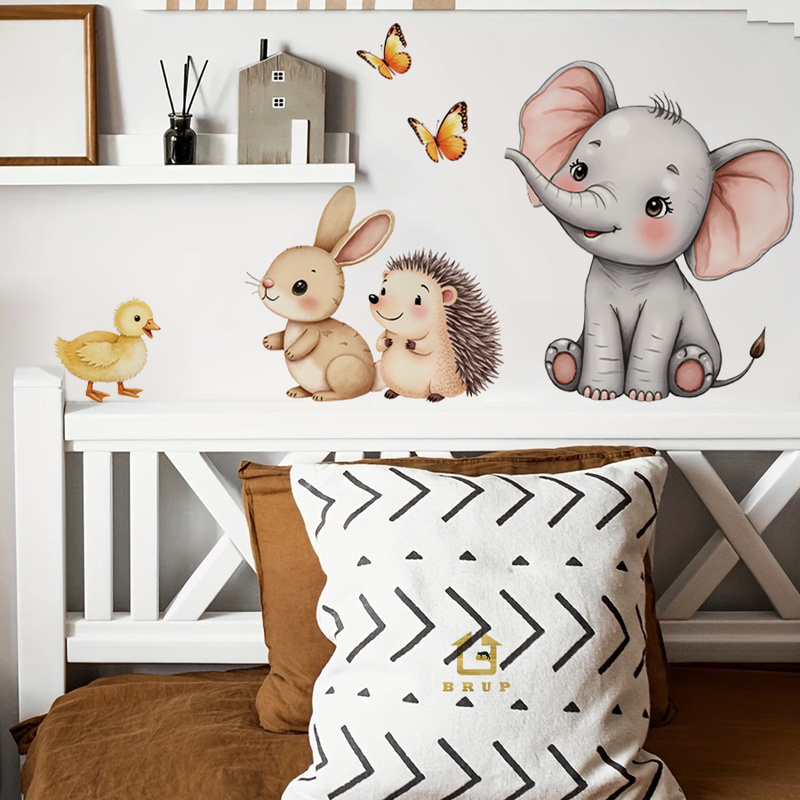 Cartoon Animal Wall Sticker -  – обзор и цена Baby Nursery Pictures