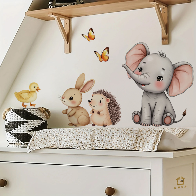 Cartoon Animal Wall Sticker -  – обзор и цена Baby Nursery Pictures