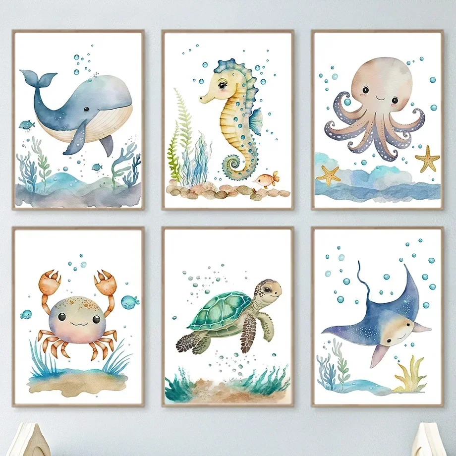 Cute Whale Sea Horse Octopus C – обзор и цена Baby Nursery Pictures
