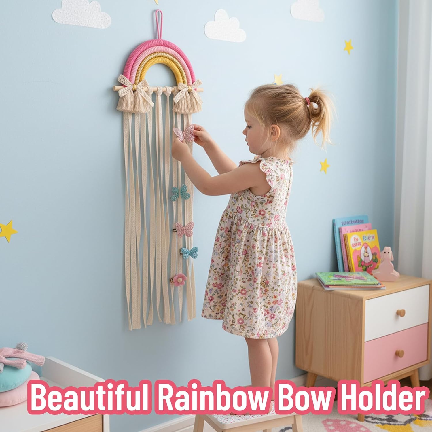 Rainbow Macrame Hair Bows Hold – обзор и цена Baby Nursery Ideas Girl
