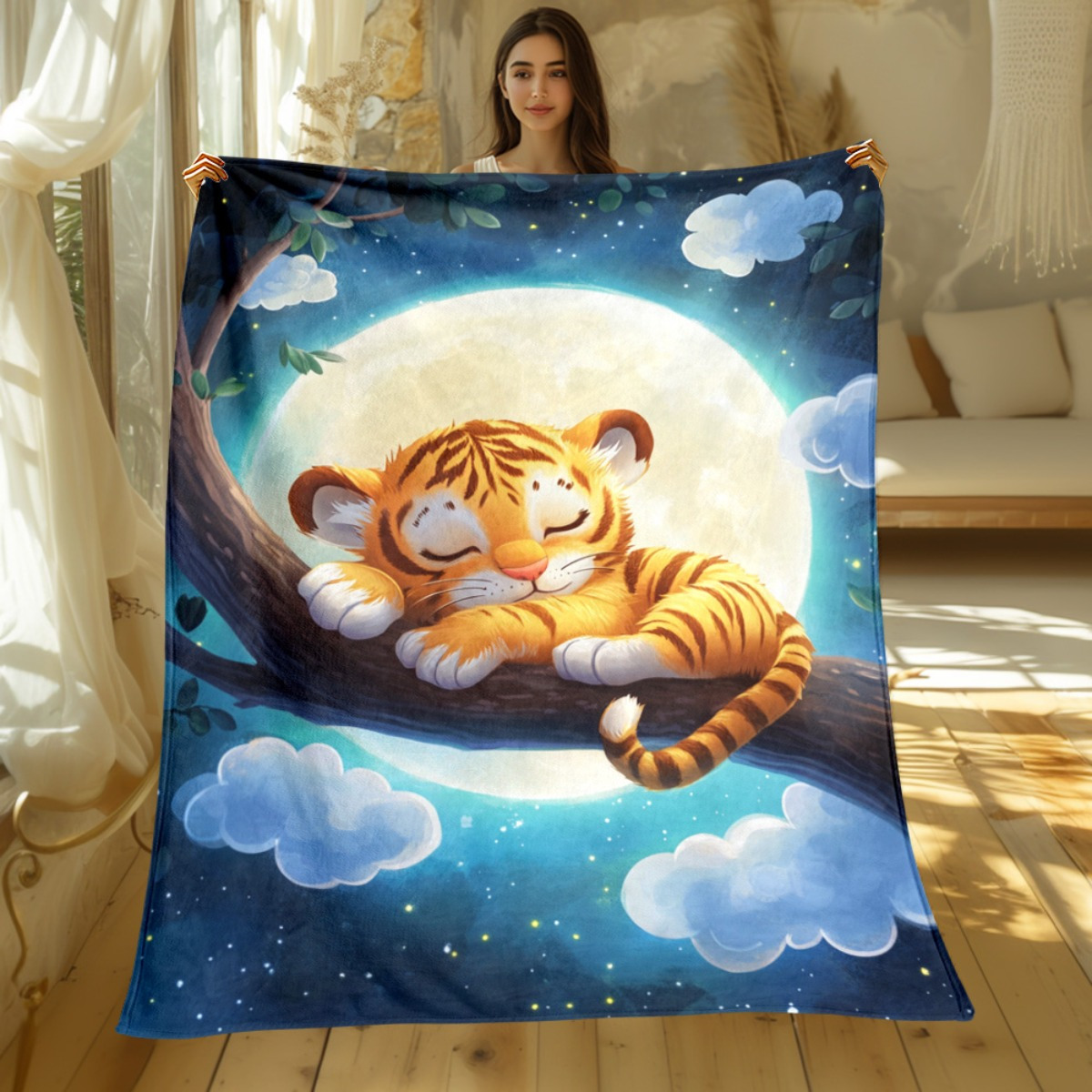 Cute sleeping tiger on tree br – обзор и цена Baby Nursery Hospital