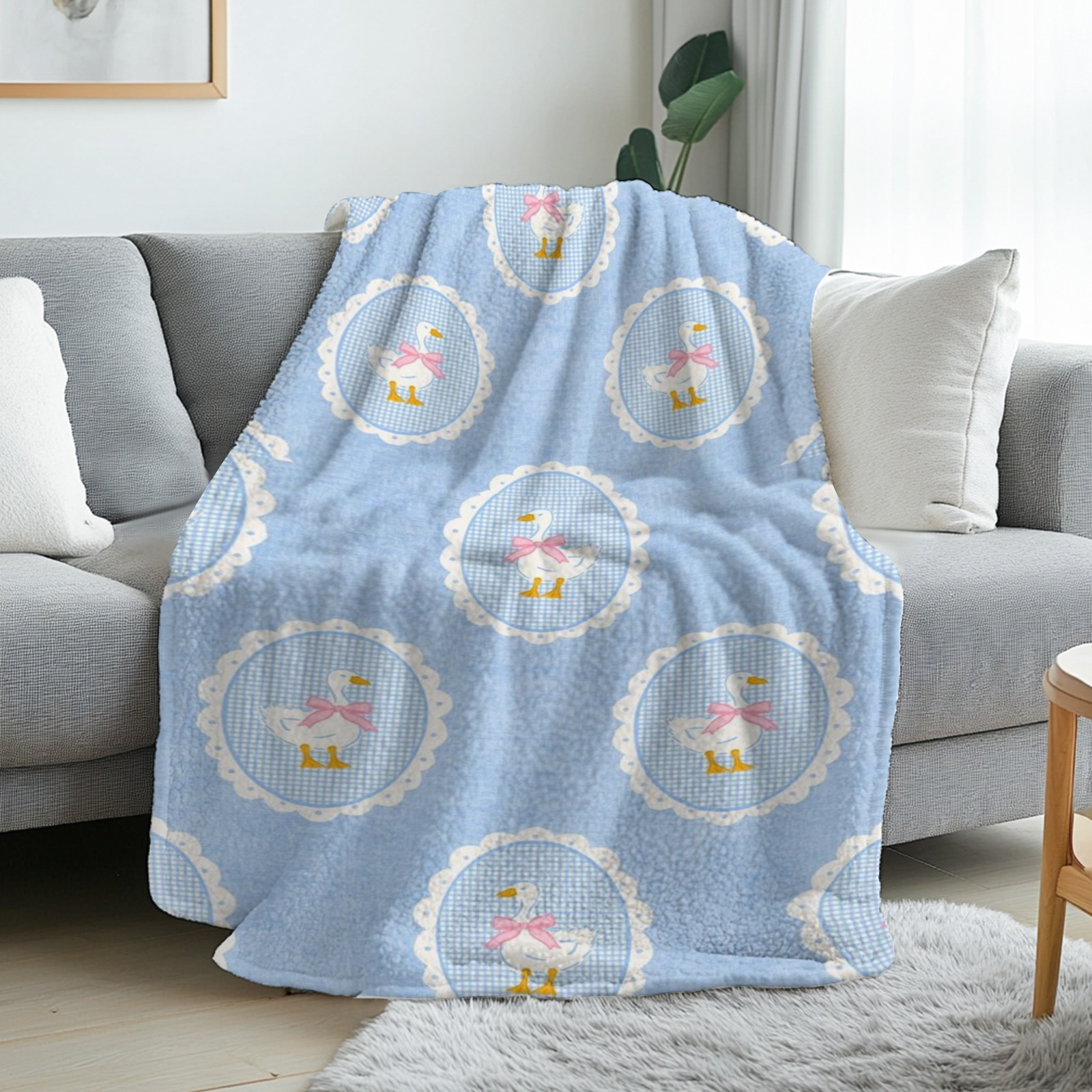 VIKAMA Gingham Blue Cottage Du – обзор и цена Baby Nursery Hospital