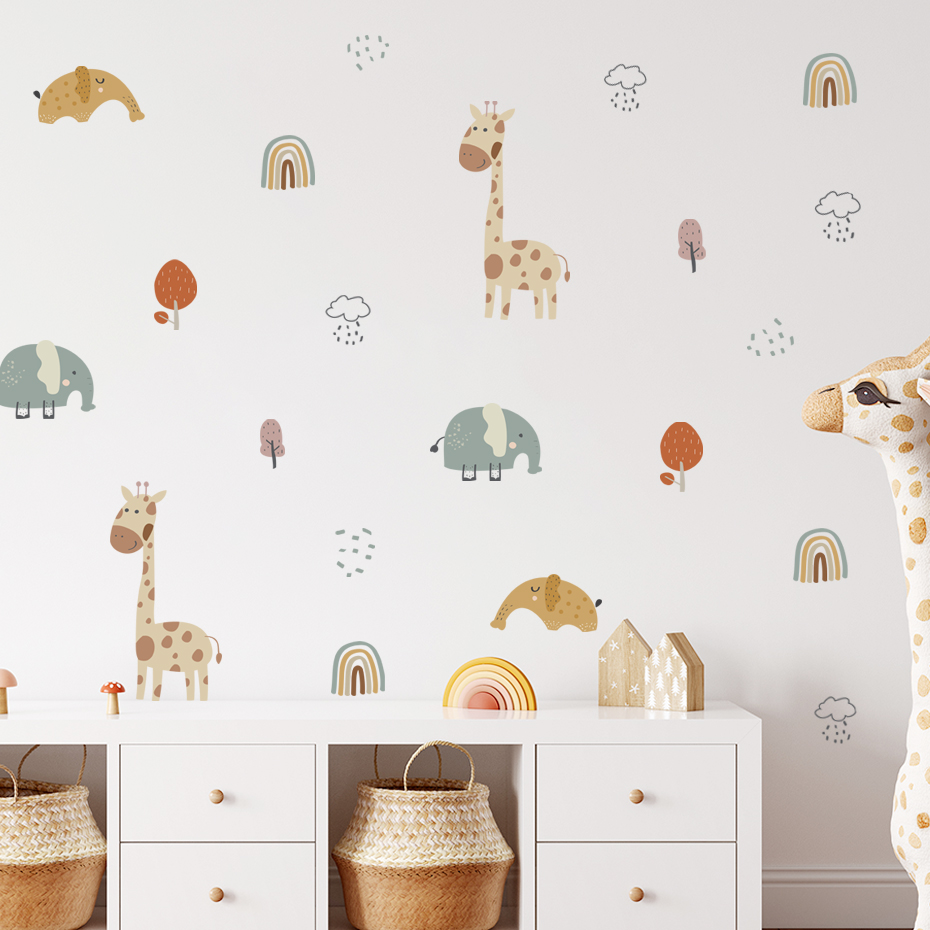 Cartoon Giraffe Elephant Anima – обзор и цена Baby Nursery Elephant