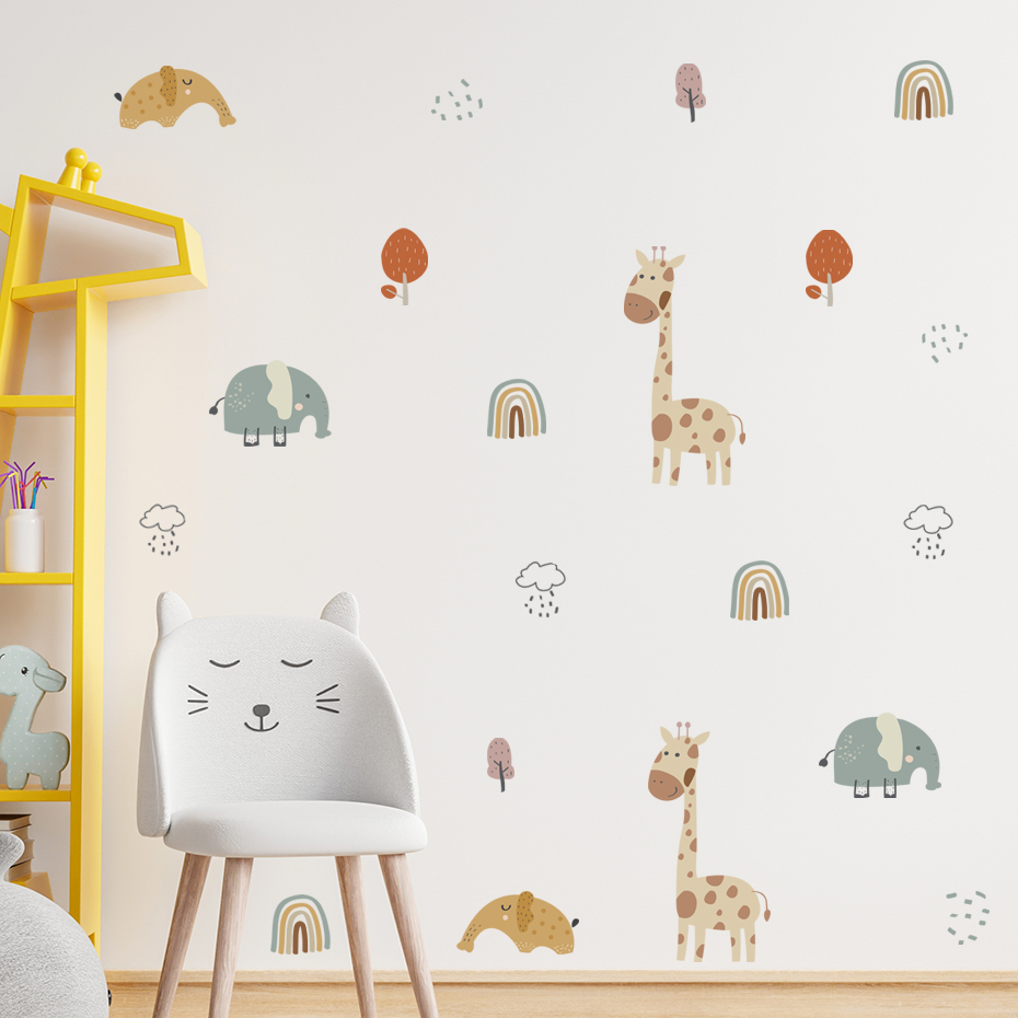 Cartoon Giraffe Elephant Anima – обзор и цена Baby Nursery Elephant