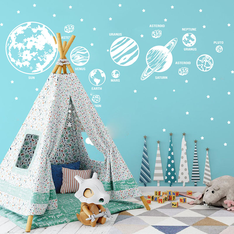 Large Planets Solar System Spa – обзор и цена Baby Nursery Wallpaper