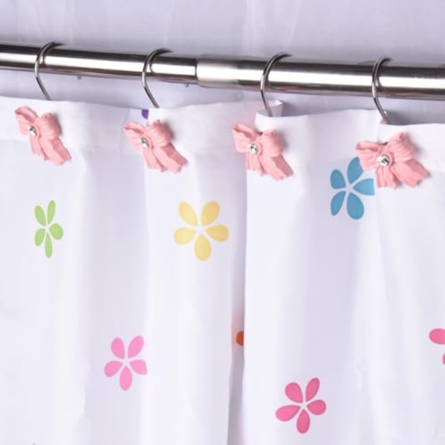 12PCS Shower Curtain Hooks Rin – обзор и цена Baby Nursery Pink