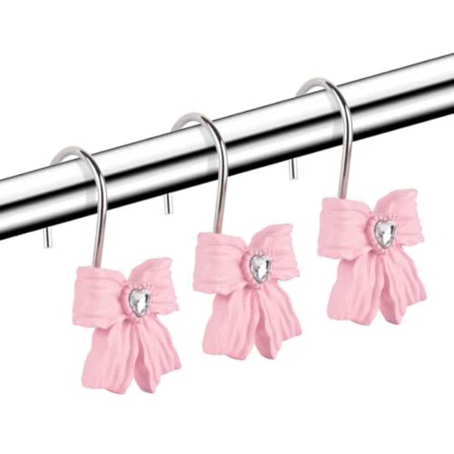 12PCS Shower Curtain Hooks Rin – обзор и цена Baby Nursery Pink
