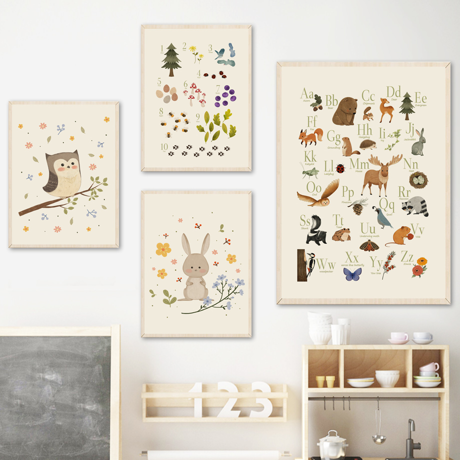 1pc frameless Cute Rabbit Fox  – обзор и цена Baby Nursery Pictures