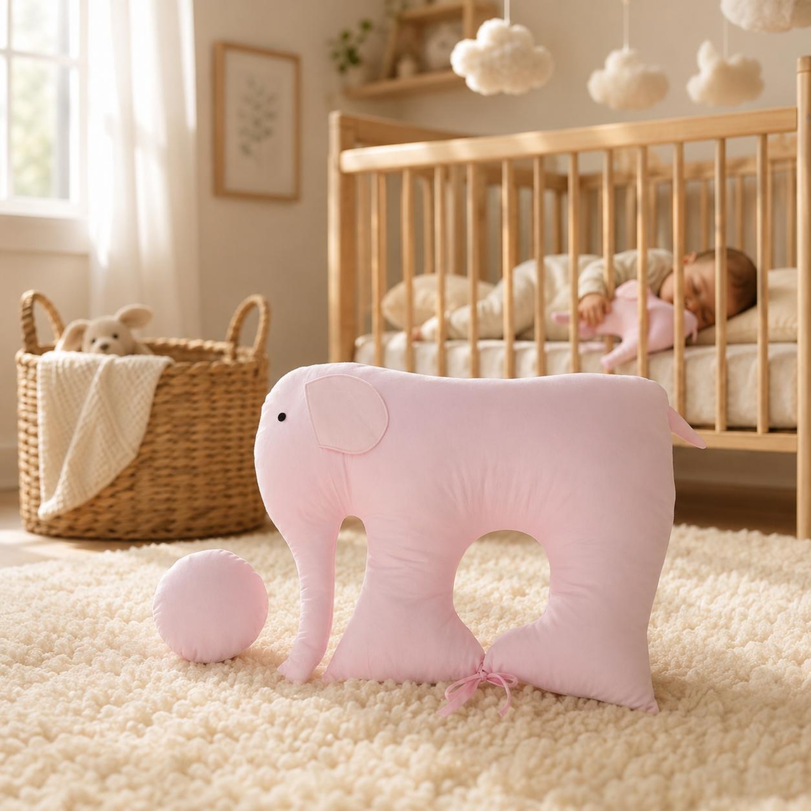 Elephant Baby Pillow Padded St – обзор и цена Baby Nursery Pillow