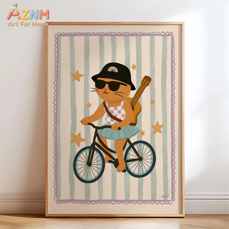 AZNM Retro Groovy Cute Animal  – обзор и цена Baby Nursery Pictures