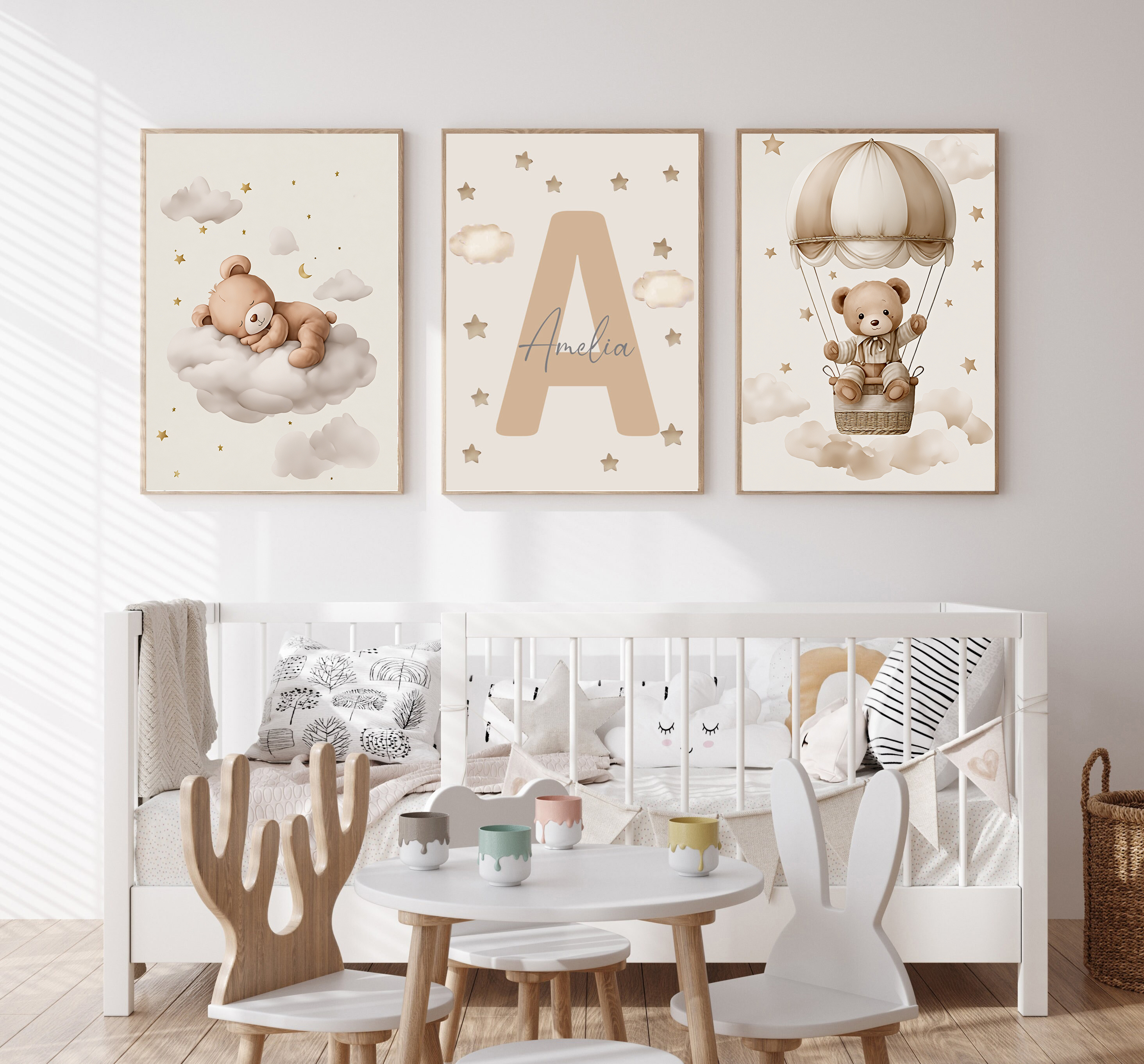 3pcs/set Bohemian Teddy Bear A – обзор и цена Baby Nursery Pictures
