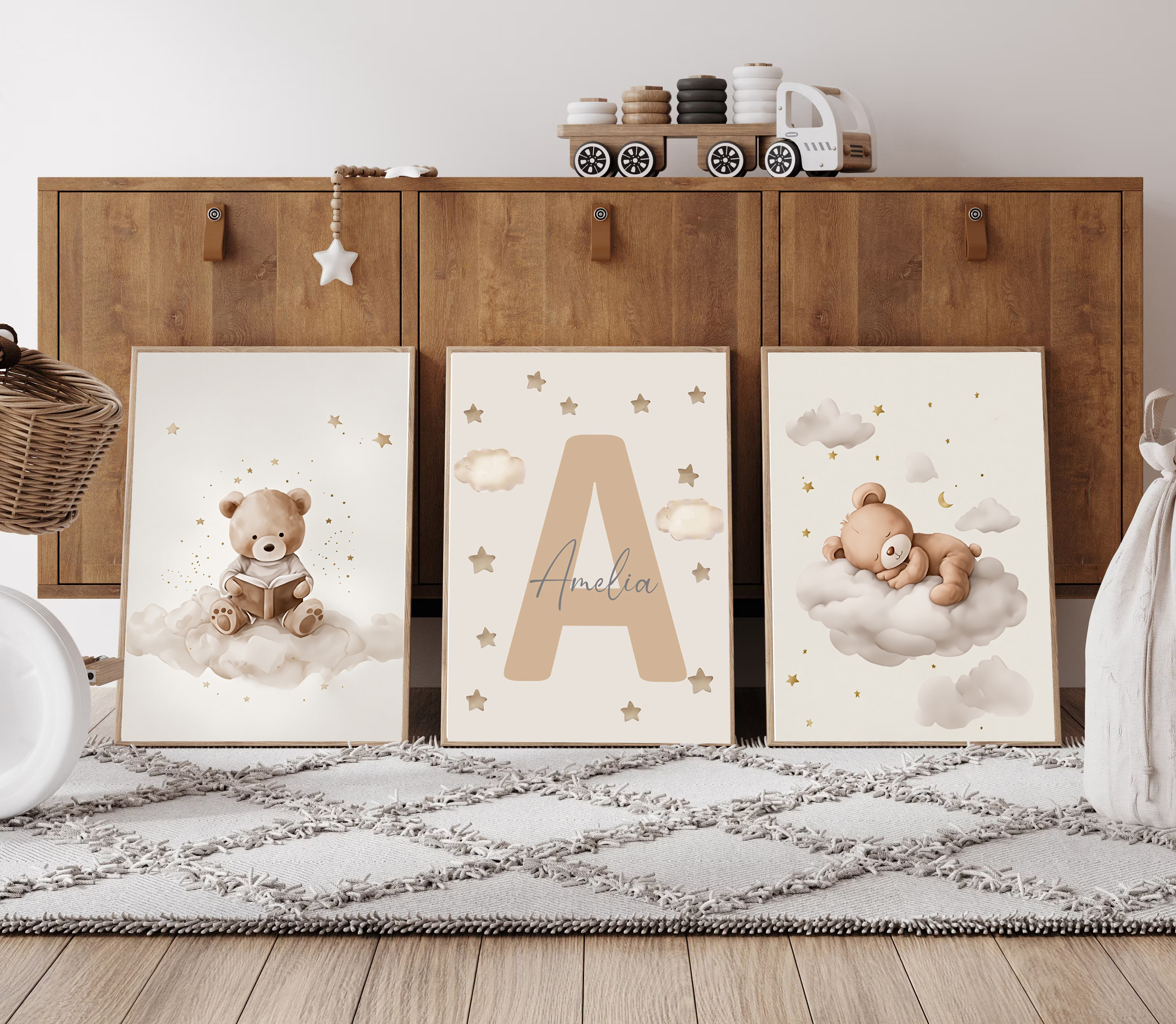 3pcs/set Bohemian Teddy Bear A – обзор и цена Baby Nursery Pictures