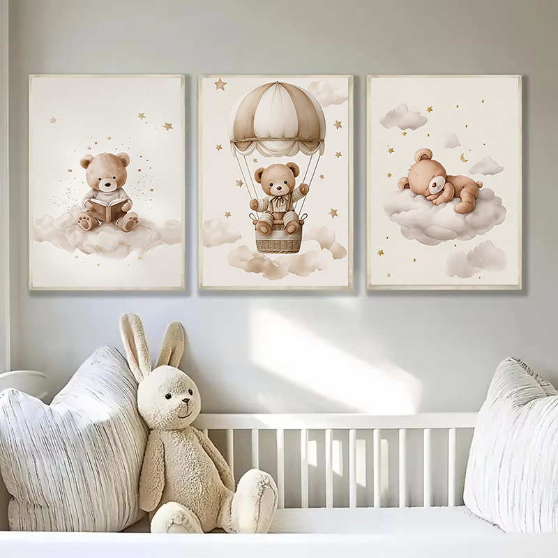 3pcs/set Bohemian Teddy Bear A – обзор и цена Baby Nursery Pictures