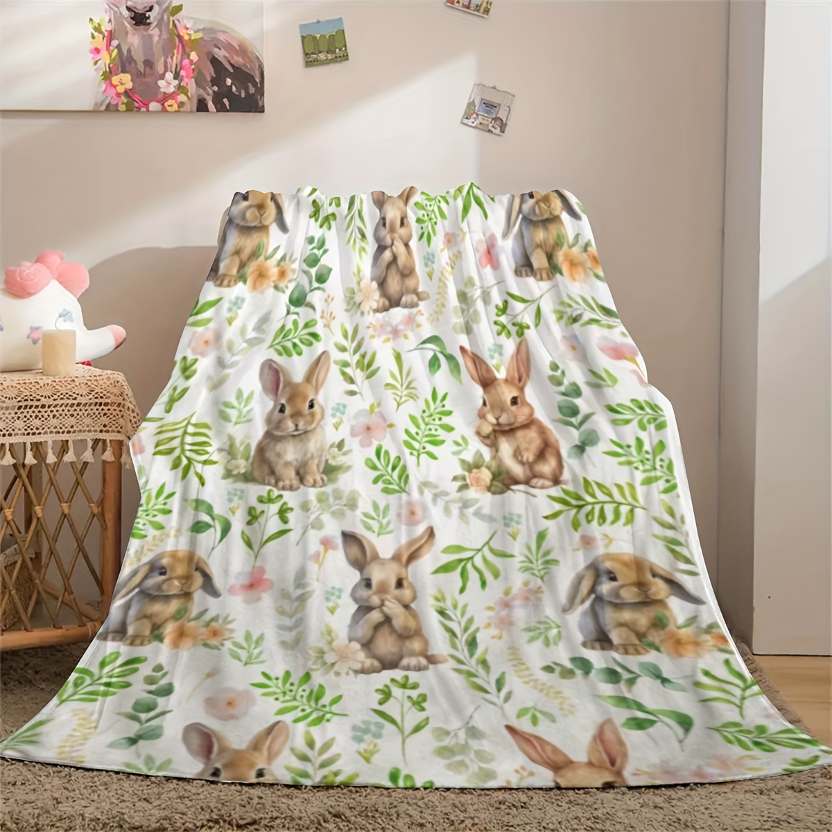 VIKAMA Bunny Themed Throw Blan – обзор и цена Baby Nursery Themes